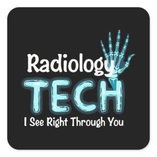 Radiology Tech Humor X Ray Square Sticker