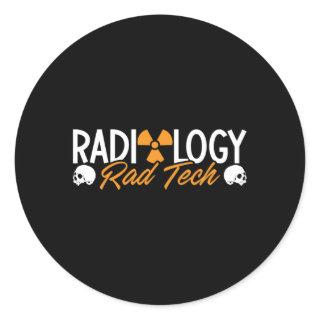 Radiology Tech Rad Medicine Technologist Xray Classic Round Sticker