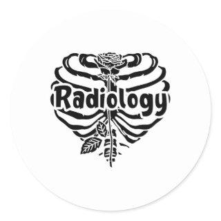 Radiology Tech Rad Nurse Flower Technologist Xray Classic Round Sticker