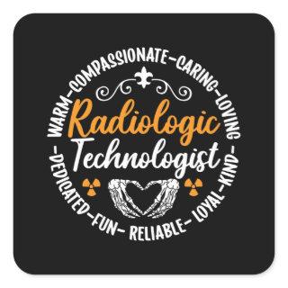 Radiology Tech Radiologic Technologist Nurse Xray Square Sticker