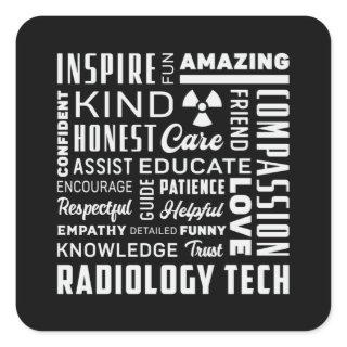 Radiology Tech Technologist Rad Tech X-Ray Techs Square Sticker