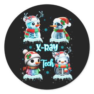 Radiology Technician X Ray Tech Funny Christmas Cu Classic Round Sticker