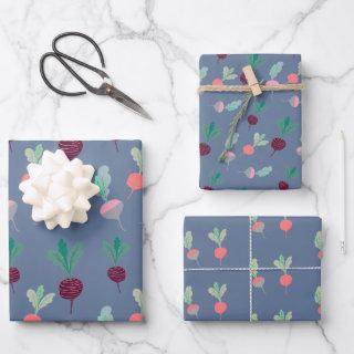 Radish, Beet  Set of 3