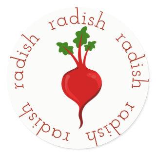 Radish Rounds Classic Round Sticker