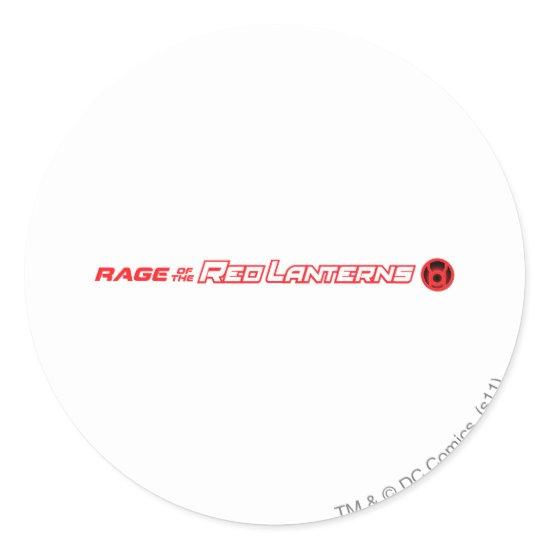 Rage of the Red Lanterns Classic Round Sticker