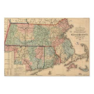Rail Road & Township Map of Massachusetts, 1879  Sheets