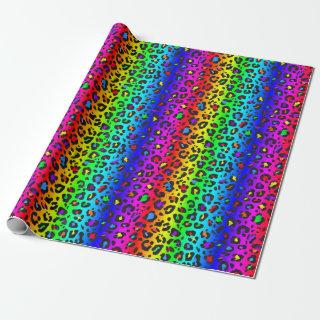 Rainbow and Black Leopard Print Pattern