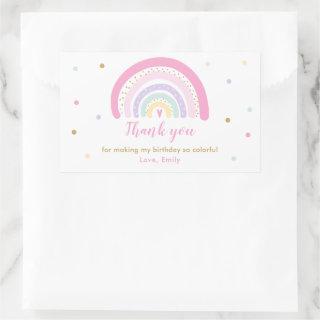 Rainbow Baby Shower Pastel Favor Rectangular Sticker