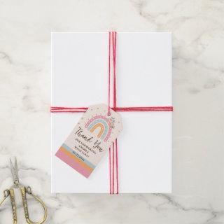 Rainbow Baby Shower Pink  Gift Tags
