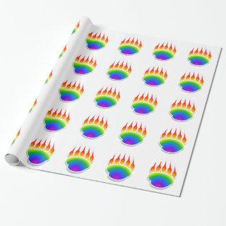 Rainbow Bear Paw Print