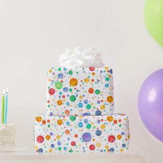 Rainbow Boho Polka Dot Watercolor