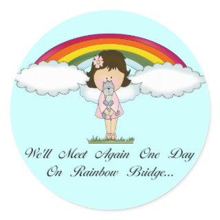 Rainbow Bridge (cat) Classic Round Sticker