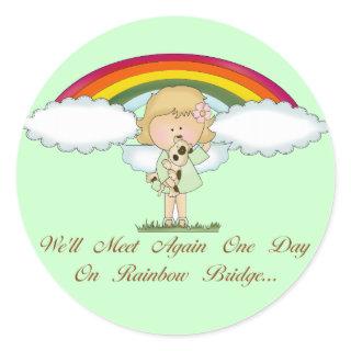 Rainbow Bridge (dog) Classic Round Sticker