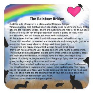 Rainbow Bridge Poem Square Sticker