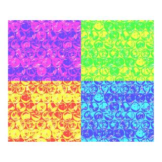 Rainbow bubble wrap pop art poster