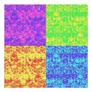 Rainbow bubble wrap pop art poster