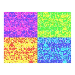 Rainbow bubble wrap pop art poster