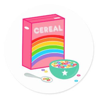 Rainbow Cereal Classic Round Sticker