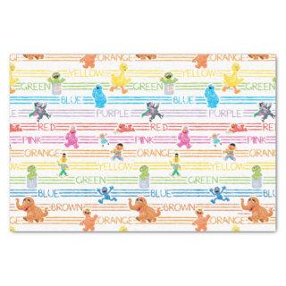 Rainbow Color Sesame Pals Pattern Tissue Paper