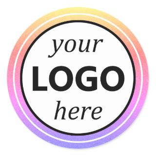 Rainbow Colors Multicolor Your Circle Logo Sticker