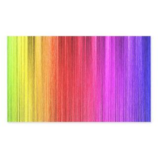 Rainbow Curtain Design Rectangular Sticker