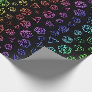 Rainbow D20 roleplaying game dice pattern