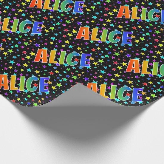 Rainbow First Name "ALICE" + Stars