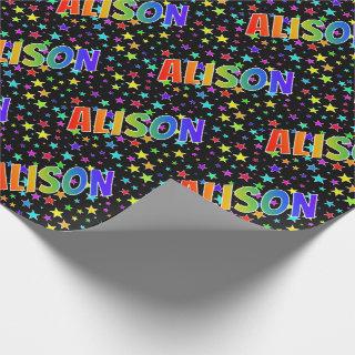 Rainbow First Name "ALISON" + Stars