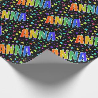 Rainbow First Name "ANNA" + Stars