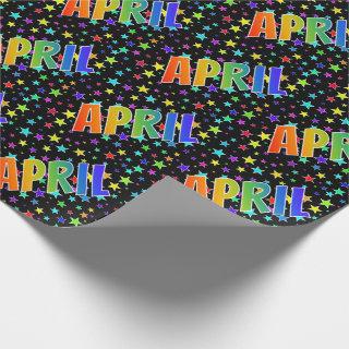 Rainbow First Name "APRIL" + Stars