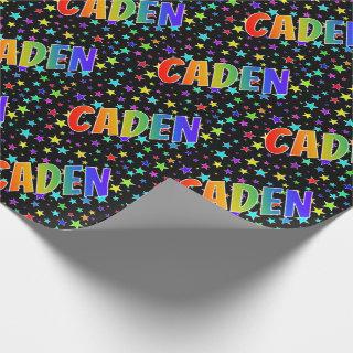 Rainbow First Name "CADEN" + Stars