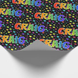 Rainbow First Name "CRAIG" + Stars