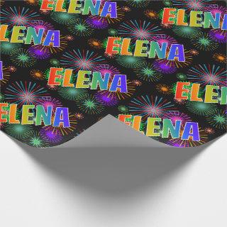 Rainbow First Name "ELENA" + Fireworks