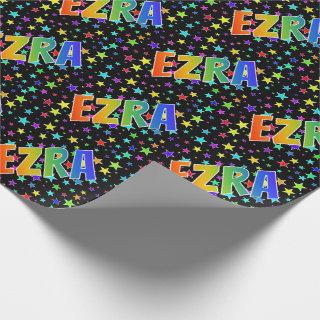 Rainbow First Name "EZRA" + Stars