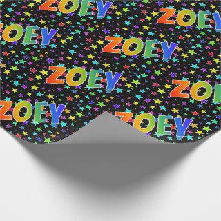 Rainbow First Name "ZOEY" + Stars
