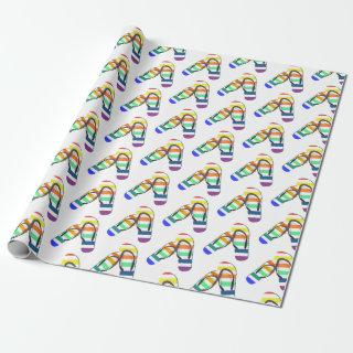 rainbow flip-flops design