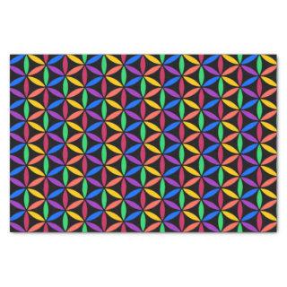 Rainbow Flower of Life Pattern Tissue Paper