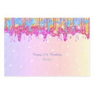 Rainbow glitter-bright color sparkle for birthday  sheets