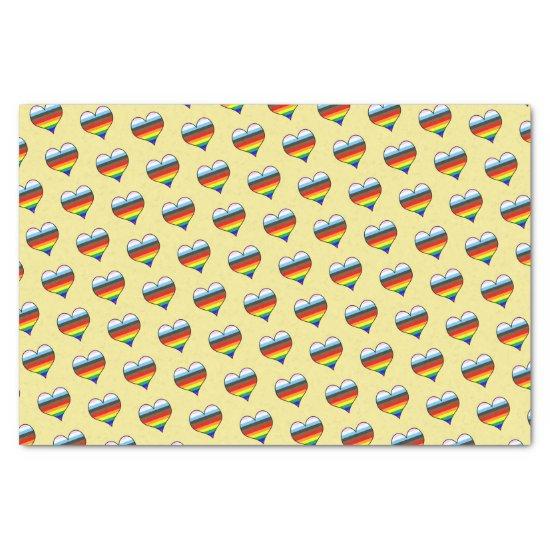 Rainbow Heart Pattern Tissue Paper