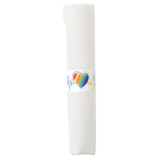 Rainbow Heartbeat | Abstract Scribble Heart LGBQ Napkin Bands