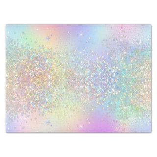 Rainbow Iridescent Foil and Holographic Glitter  Tissue Paper