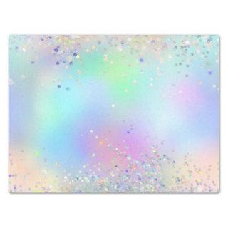 Rainbow Iridescent Foil and Holographic Glitter Tissue Paper
