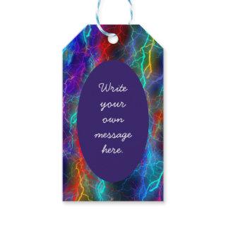 Rainbow Lightning Custom Text Gift Tags