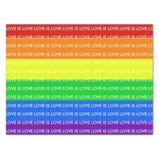 Rainbow Love is Love Gay Pride LGBTQ Beautiful Tissue Paper