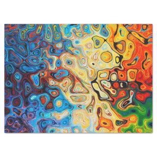 Rainbow oil spill tissue paper