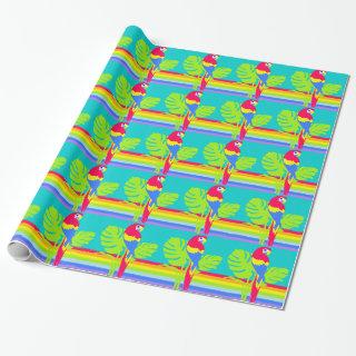 Rainbow parrot macaw graphic wrap