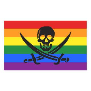 Rainbow Pirate Pride Sticker