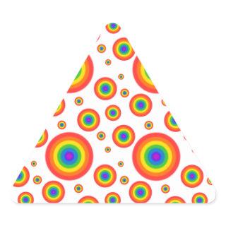 Rainbow Polka Dots Triangle Sticker