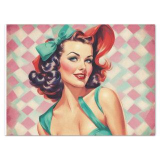 Rainbow Retro: Pin-Up Style Decoupage Delights Tissue Paper