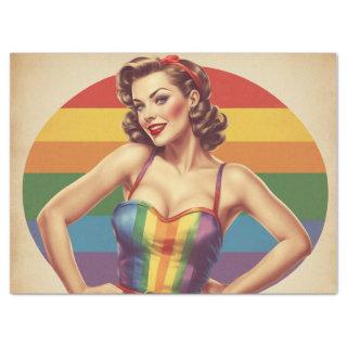 Rainbow Retro: Pin-Up Style Decoupage Delights Tissue Paper